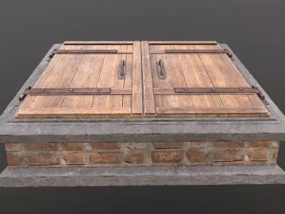 Basement Entrance PBR  Low-poly 3D model