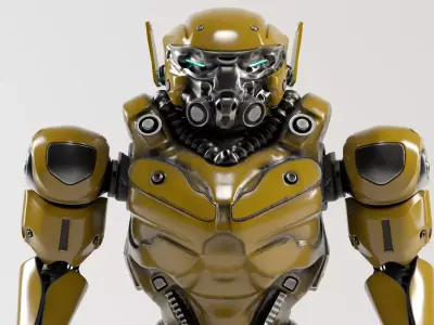 ROBOT CHARACTER BUMBLE NOVA Low-poly 3D model