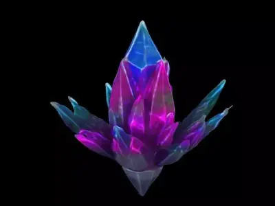 Universe Crystal  Low-poly 3D model