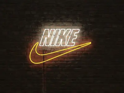logo sign nike 3d Low-poly 3D model