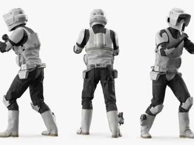  Star Wars Scout Trooper Used Rigged for Maya 