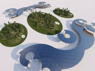 public park-Private Park Landscape -Park Center 3D model