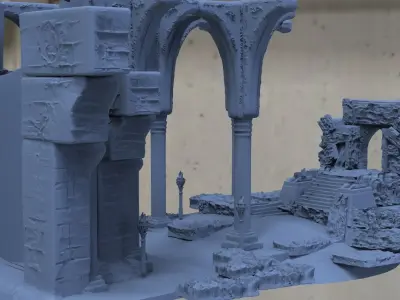 Church Ruins temple 3D model