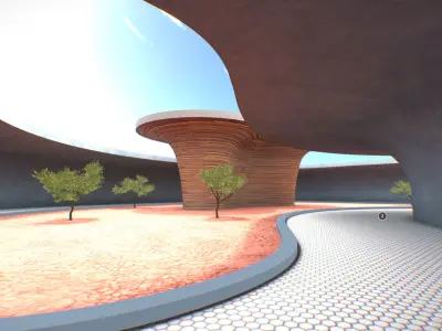 G0015 VR Virtual Reality Huge Environment My Myst Low-poly 3D model