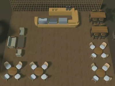 2022 Cafe-001 3D model