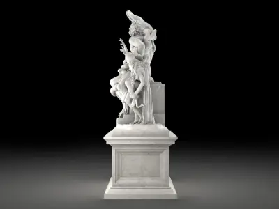 Laocoonte marble statue of aphrodite Low-poly 3D model