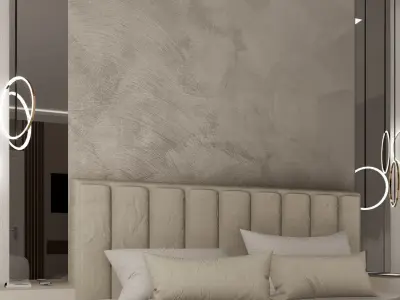 Modern circular lamp 3D model