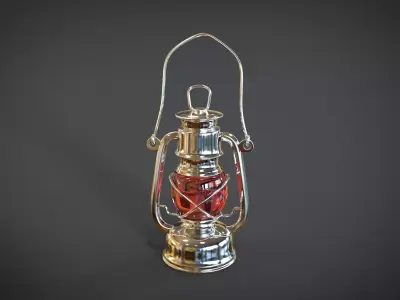 Old Lantern Low-poly 3D model