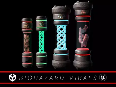 Biohazard Virals Low-poly 3D model