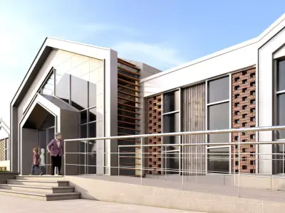 station Low-poly 3D model