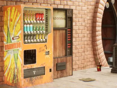 Train Station 61 Assets Low-poly 3D model