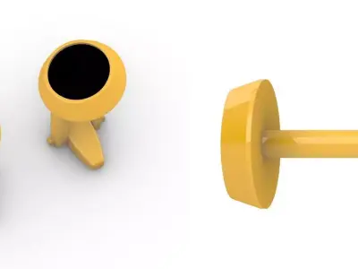 Button Earring 3D print model