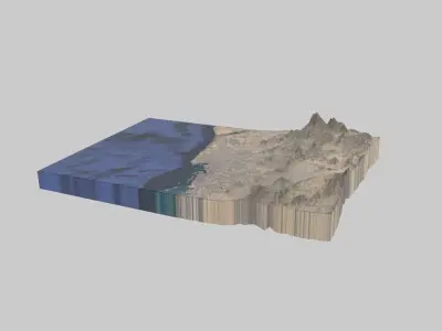 Jeddah City Low-poly 3D model