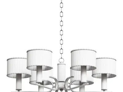 Ignitus pendant chandelier with black shades 3D model
