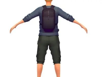 Cartoon High Poly Subdivision Avatar 012 3D Model Low-poly 3D model