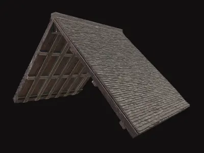 Medieval Roof V03 Low-poly 3D model