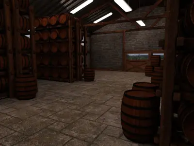 Whiskey Rickhouse 3D model