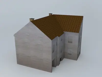 Old European house Low-poly 3D model