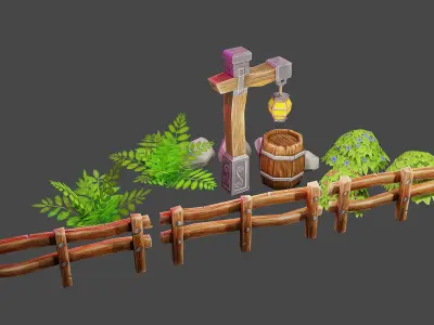 Basic Asset Pack Low-poly 3D model