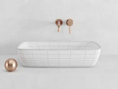 sink ARTIS Villeroy Boch 58x38x13cm 3D model