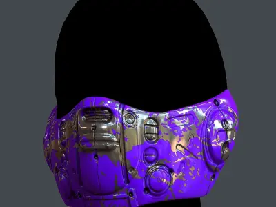Helmet gas mask scifi military combat Low-poly 3D model Low-poly 3D model buy