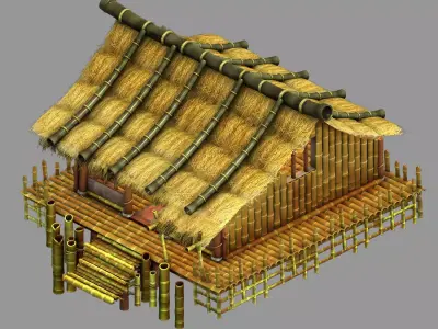 Forgetful Lin Dong - Bamboo House 21 3D model