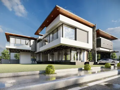 Contemporary Villa 3d model 3D model