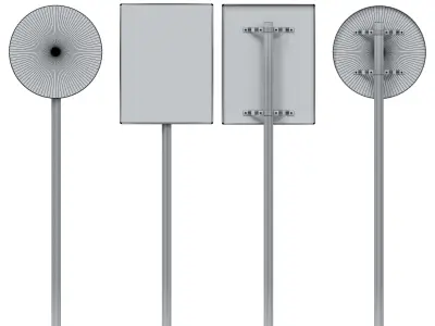 Mandatory signs 3D model