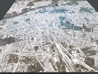 Cityscape Warsaw Poland  3D model