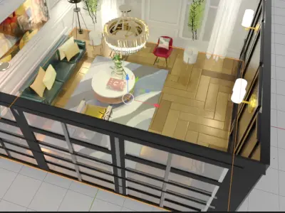 Modern Elegant living room 3D model