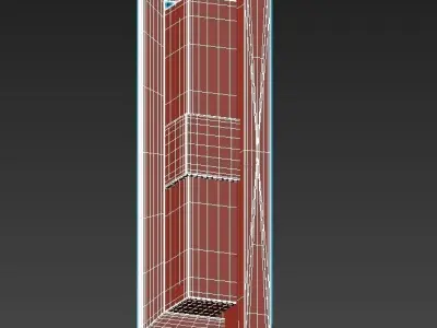 gleee two modern wall sconces with glass panels 3D model