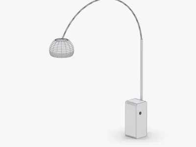 1417 - Floor Lamp Low-poly 3D model