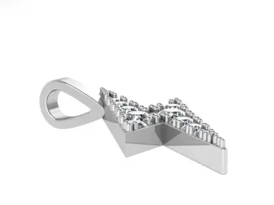 Flash Light Diamond Pendant 1244 3D print model