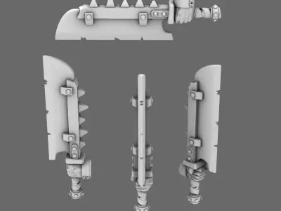 Space Orcs Cleavers LEFT 3D print model