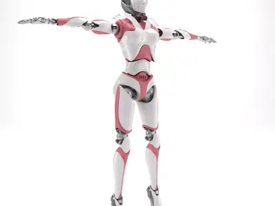 Female Android 3D model