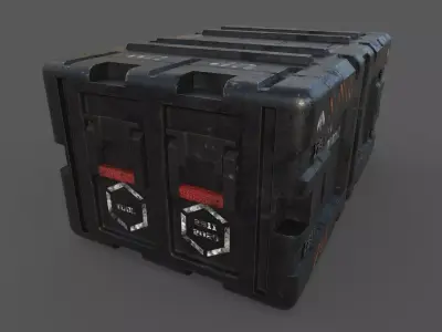 Sci-Fi Storage Crate Low-poly 3D model