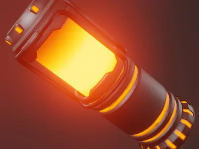 Sci-fi hand lamp Low-poly 3D model