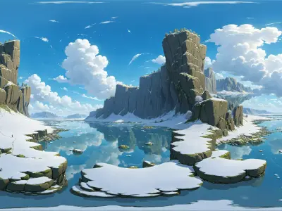 HDRI Cartoon Panoramas Low-poly 3D model