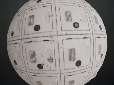 White Metal Locker PBR Seamless Texture