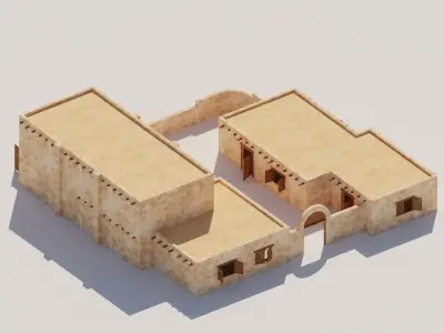ancient desert house 3 3D model