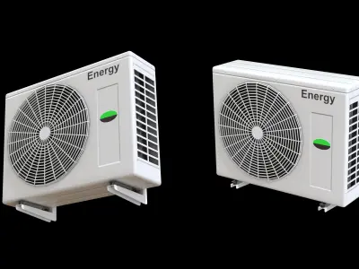 Heat pump PBR 2k Low-poly 3D model