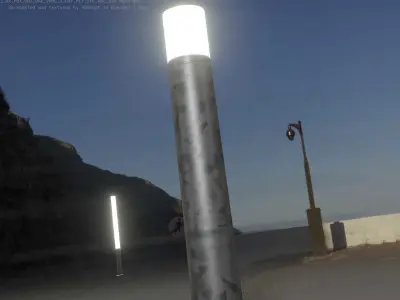 Galvanized Light-Column -27- Street-Light 9 Low-poly 3D model