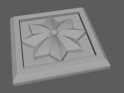 rosette decorative box 3D model