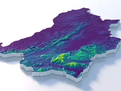 Bulgaria Country Terrain 3D model