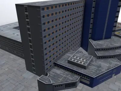 Innsbruck Chirurgische Klinik Low-poly 3D model