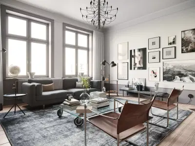 Stockholm Interior scene 3D model 5