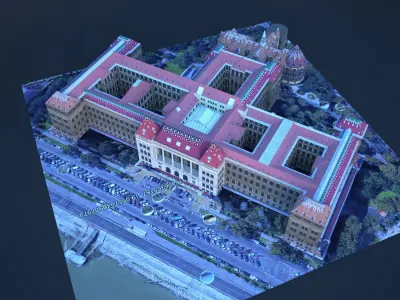 Budapest University of Technology and Economics Low-poly 3D model
