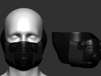 gas mask helmet high poly sculpt 3d printable  3D model buy