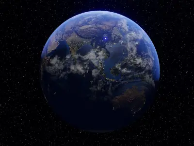 earth from space 3D model