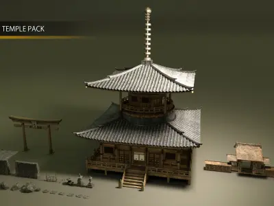 Japanese Temple Pack  3D model